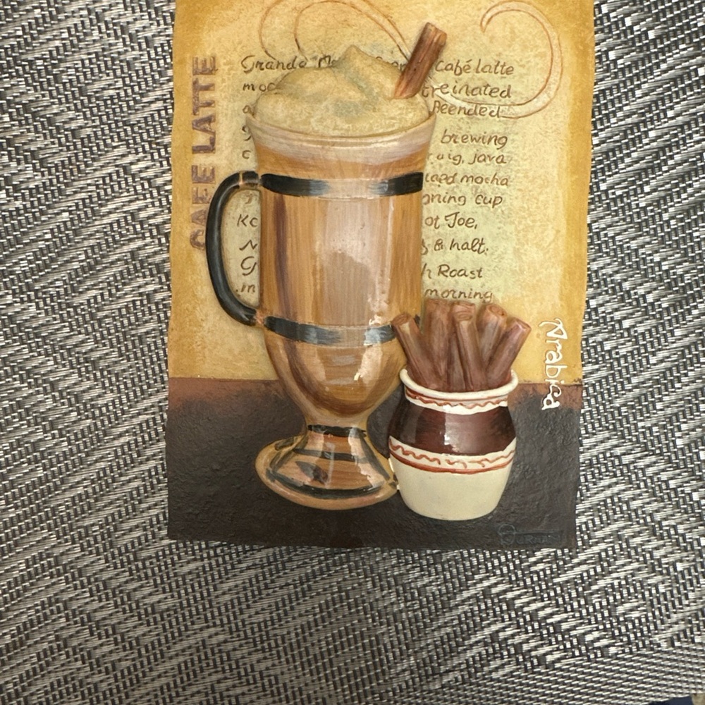 Caffe Latte, 3D kitchen wall Art Decor by Arabica